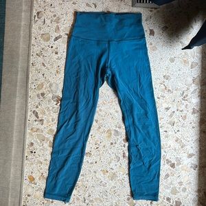 Lululemon Align 7/8 length size 6 turquoise color, great condition!
